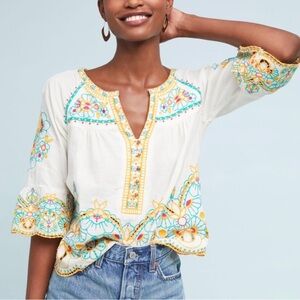 Anthropologie Akemi + Kin embroidered top size 10